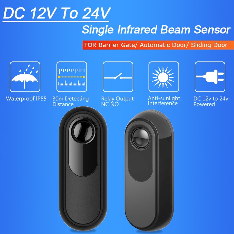 DC AC 12 Vol to 30 Volt Relay Output NC NO Active Infrared Single Beam Photoelectric Sensor