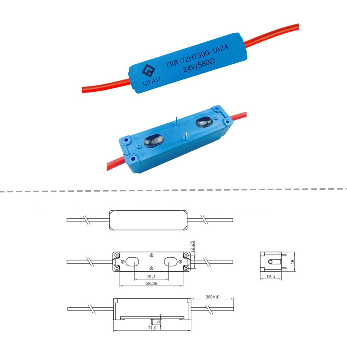 5KV 7.5KV 10KV 12KV High Voltage Reed Relay 2A 50w Dolam K-552H Coil Voltage 24Vdc/12VDC for Power Testing Equipment