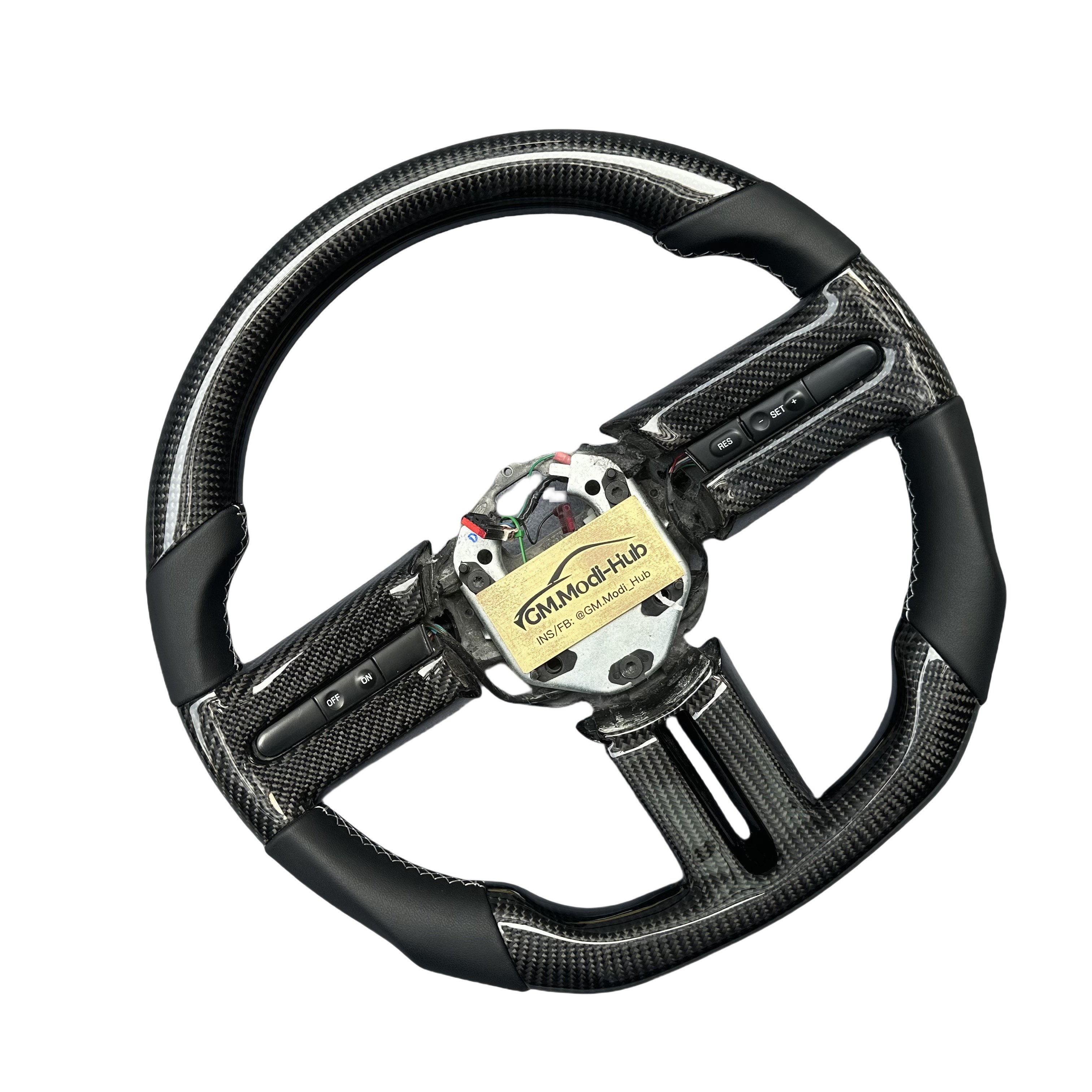 GM.Modi-Hub Custom Carbon Fiber Car Steering Wheel For Ford 2005 2006 2007 2008 2009 Mustang