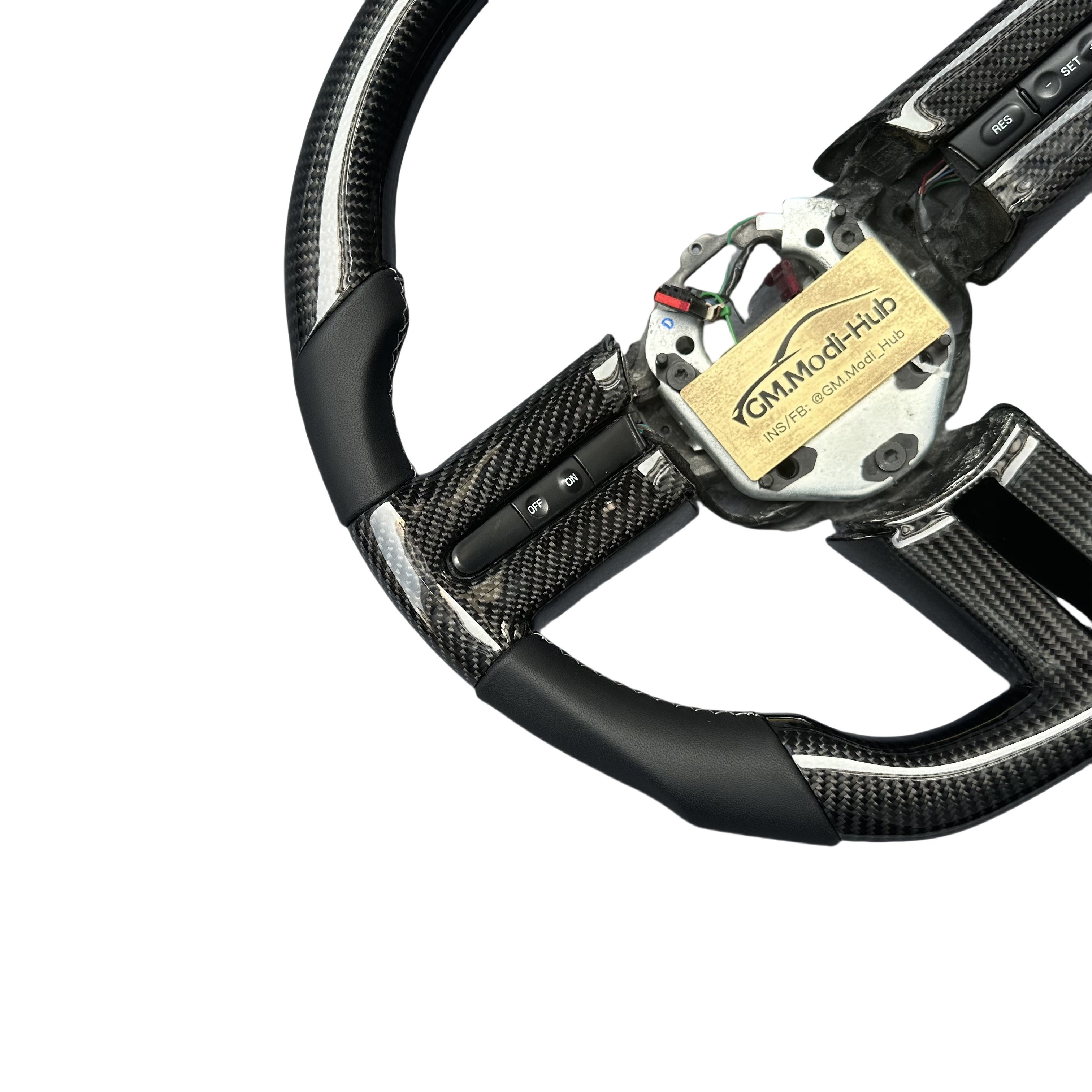 GM.Modi-Hub Custom Carbon Fiber Car Steering Wheel For Ford 2005 2006 2007 2008 2009 Mustang