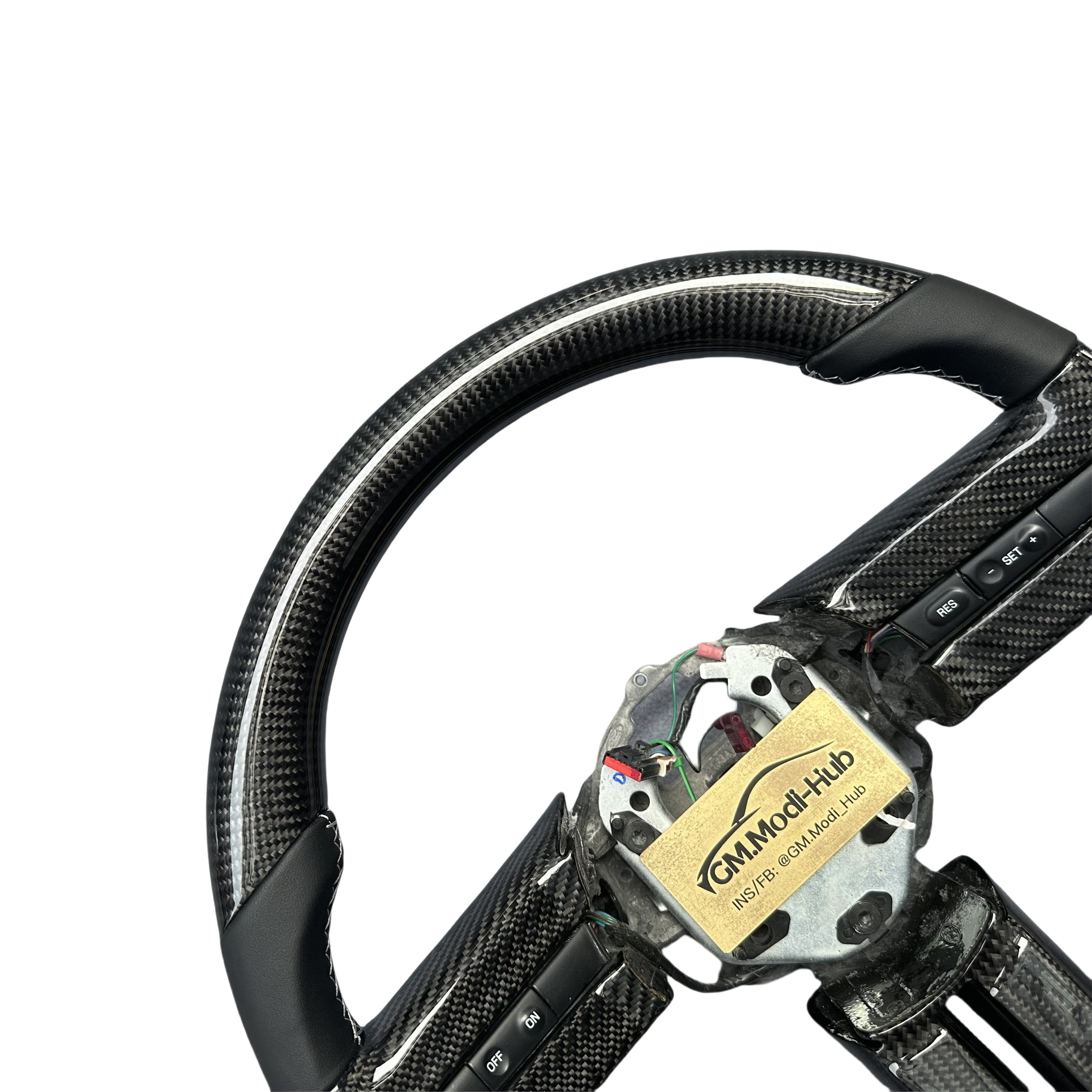 GM.Modi-Hub Custom Carbon Fiber Car Steering Wheel For Ford 2005 2006 2007 2008 2009 Mustang