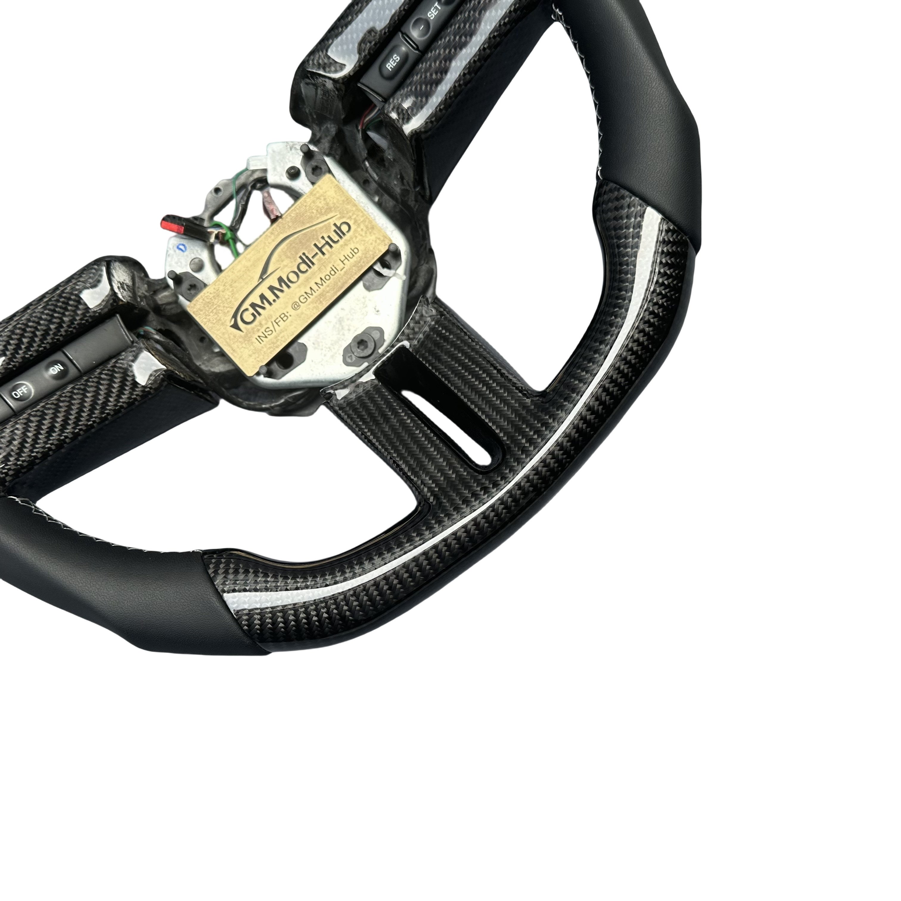 GM.Modi-Hub Custom Carbon Fiber Car Steering Wheel For Ford 2005 2006 2007 2008 2009 Mustang