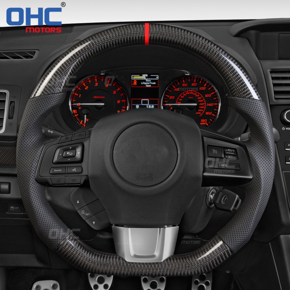 Custom retrofit Car Steering Wheel for 2017 subaru wrx steering wheel led carbon fiber ohc motors