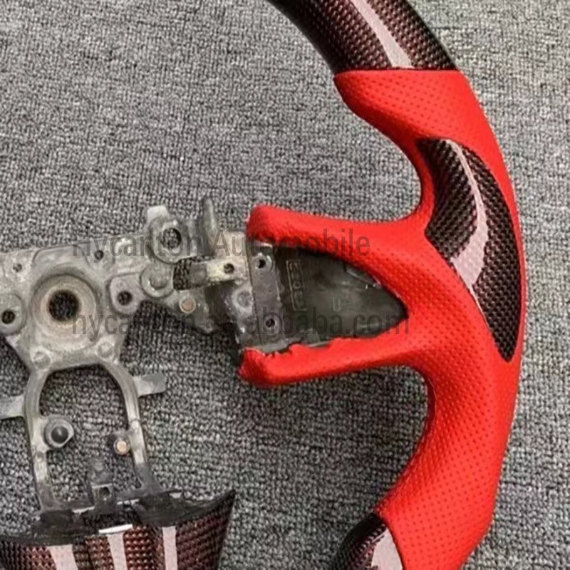 Modified Upgrades Red Leather Advanced carbon fiber LED q50 Steering Wheel For Infiniti Q50 Car Steering Wheels