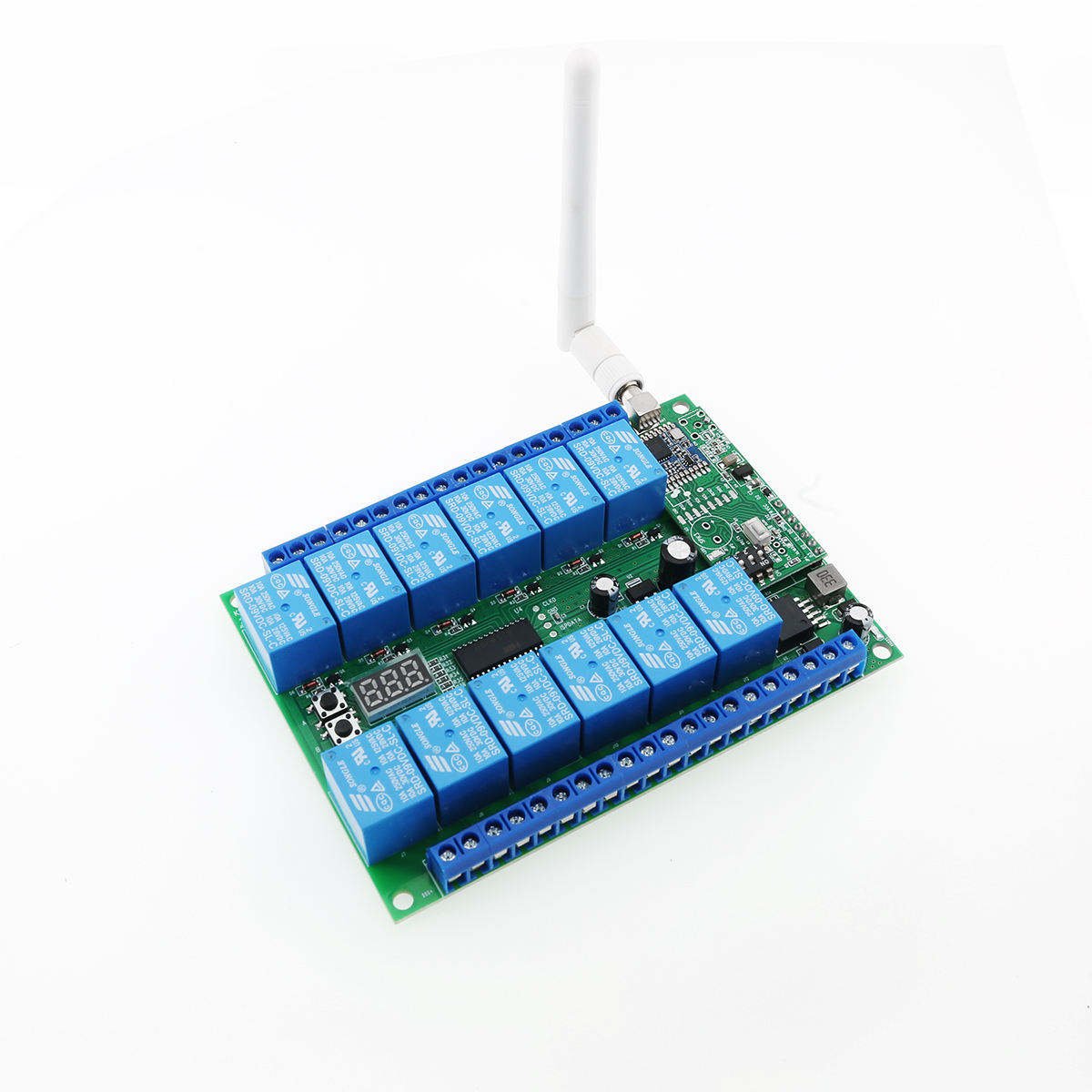 Wireless RF Relay Receiver 8 Channel DC12V Long Range 5Km Receiver Remote Control Glass Cleaning Machine Remote Control