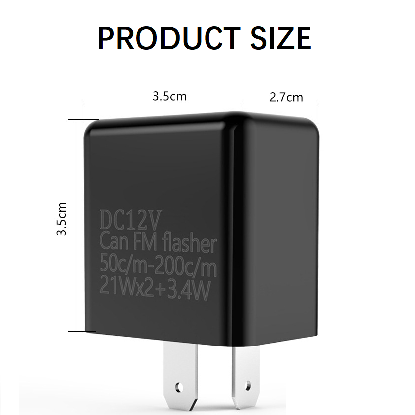 Motorcycle LED Flasher Relay Adjustable Frequency Square Flashing Flasher Motorcycle Led Lights Turn Signal Indicator 12V Flash