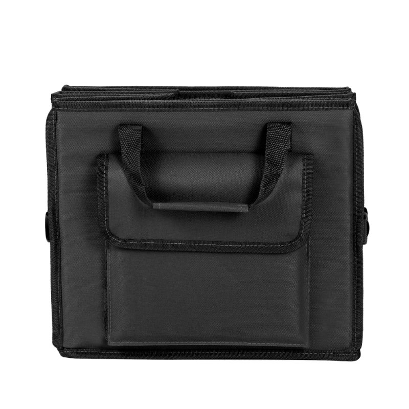 Car Trunk Organizer Storage Box with Lid Car Storage Organizer Collapsible Multi Compartment Car Organizer with Shoe Bag for SUV