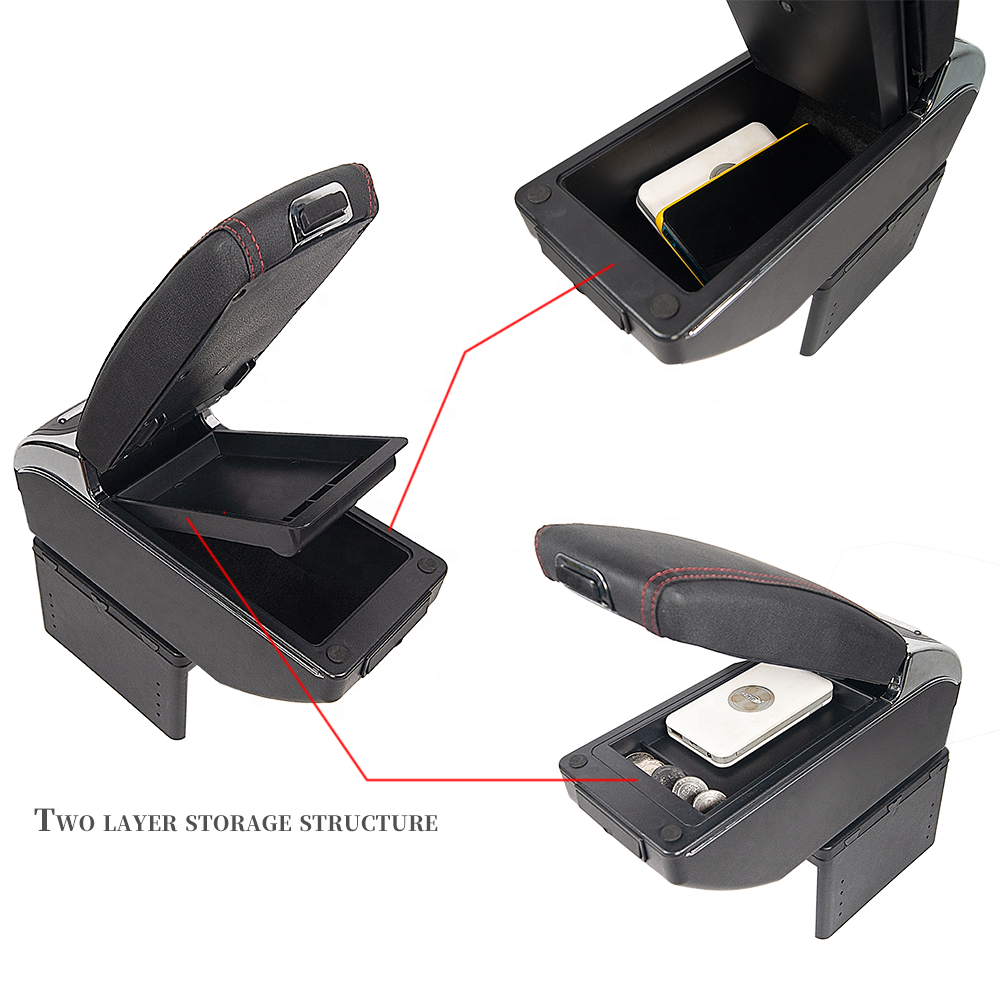 CARFU Car Interior Accessories Universal Car Armrest Organizer Multi Car Center Console Armrest Multi Consol Box