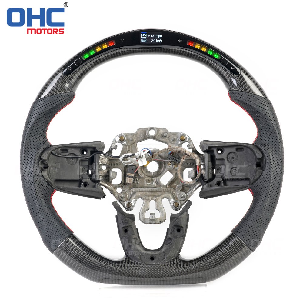 LED RPM Shift Light Steering Wheel Fit for BMW MINI Cooper F55 F56 F57 F60 S Carbon Fiber Steering Wheel ohc motors
