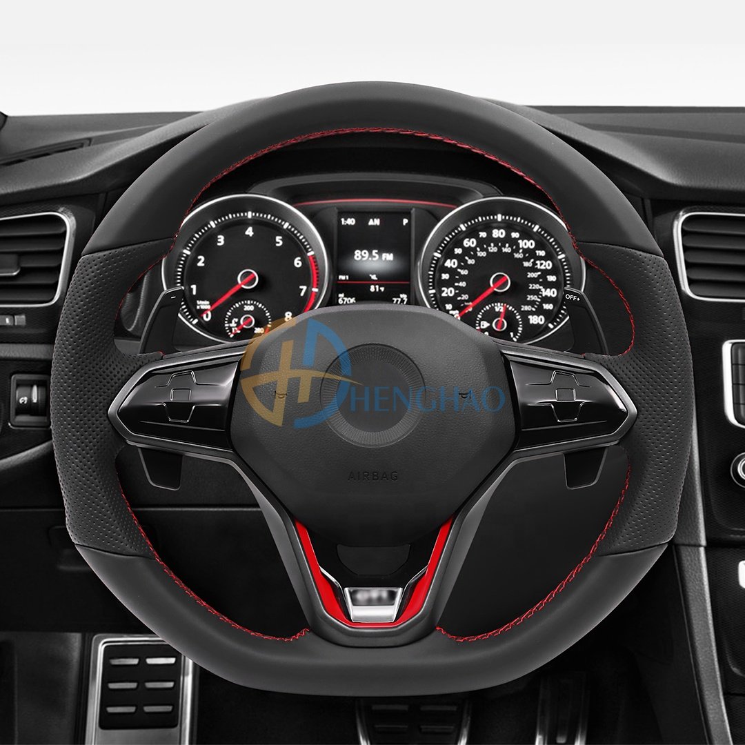Custom Car Steering Wheel For Volkswagen Passat Golf 8 MK8 GTI Leather Steering Wheel