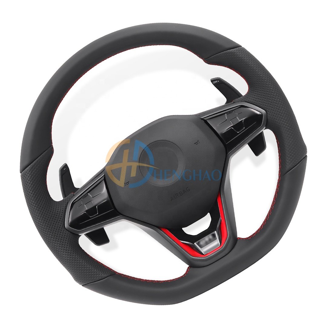 Custom Car Steering Wheel For Volkswagen Passat Golf 8 MK8 GTI Leather Steering Wheel