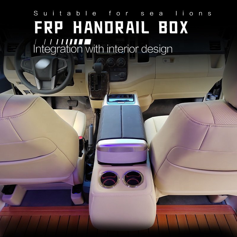 DJZG High Quality Customized Modified Car Accessories Car Console Box Armrest Console Storage Box for Toyota Hiace