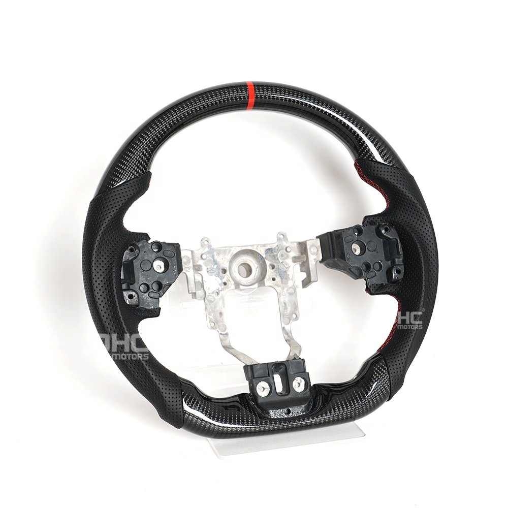 Led Steering Wheel Carbon Fiber For Mitsubishi Evo Lancer Evolution X Evo X Steering Wheel 2007 2009 2011 2012 2013 2014 2015