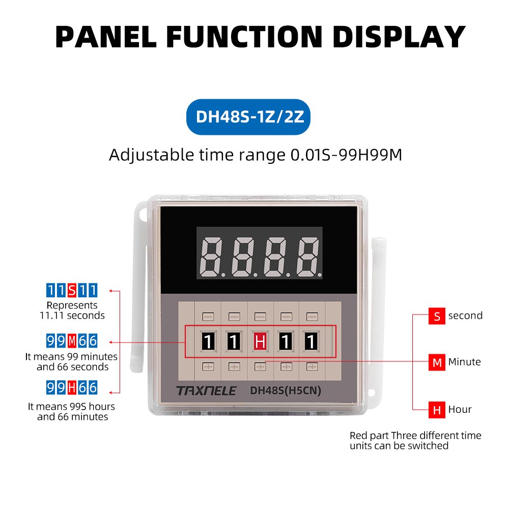 DH48S-2Z Delay SPDT Time Relay with Socket DH48S Series Delay Timer with Base AC 220V 110V AC/DC 24V 12V