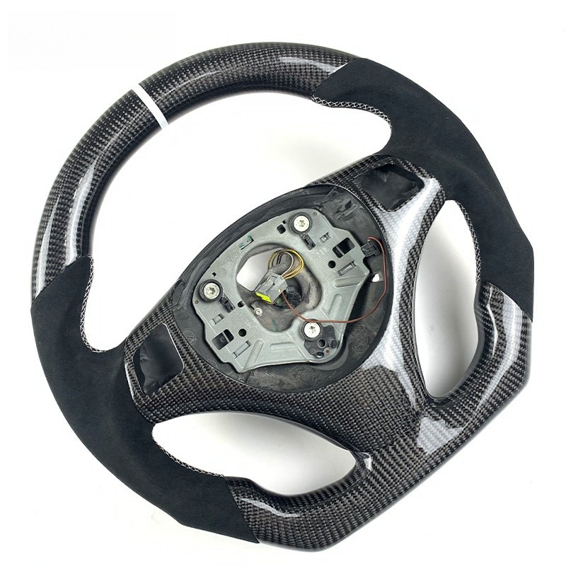 Steering wheel Carbon fiber Custom leather interior shift paddles Real carbon fiber steering wheel