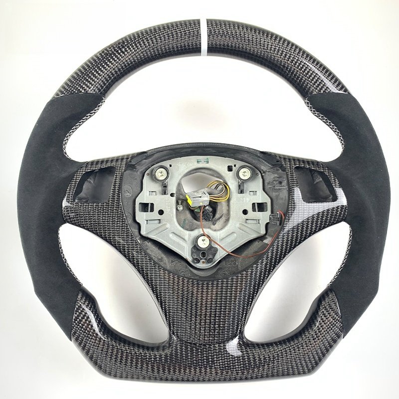 Steering wheel Carbon fiber Custom leather interior shift paddles Real carbon fiber steering wheel