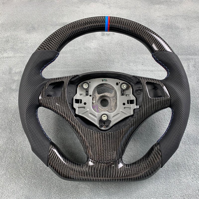 Steering wheel Carbon fiber Custom leather interior shift paddles Real carbon fiber steering wheel