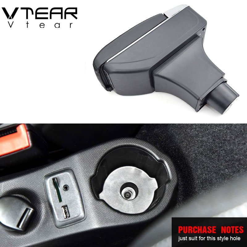 Vtear Armrest Interior Center Console Storage Box Arm Rest Car-Styling Decoration Accessories Parts for Smart Fortwo Forfour