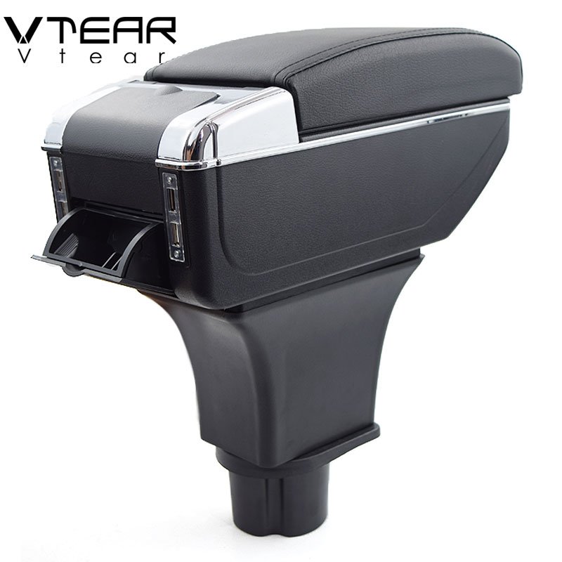Vtear Armrest Interior Center Console Storage Box Arm Rest Car-Styling Decoration Accessories Parts for Smart Fortwo Forfour