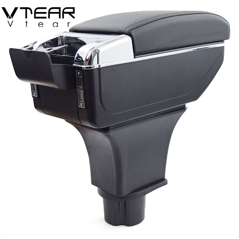 Vtear Armrest Interior Center Console Storage Box Arm Rest Car-Styling Decoration Accessories Parts for Smart Fortwo Forfour