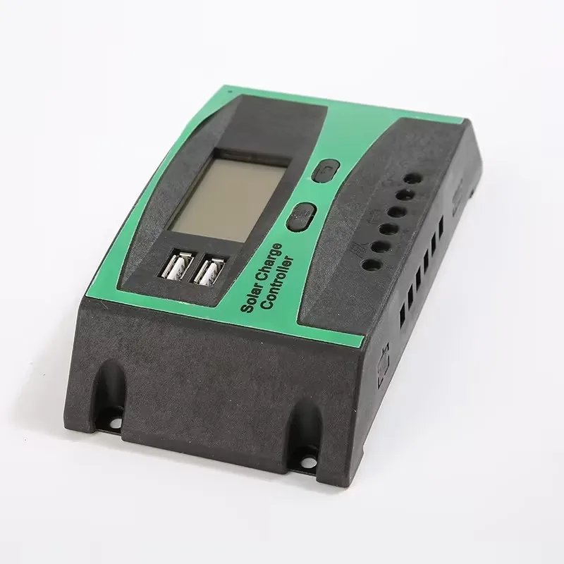 SUYEEGO 12V 24V Auto 10A 20A 30A LCD PWM Li-ion Charge Controller Solar Regulator Stabilizers for Lithium Ion Battery Dual USB