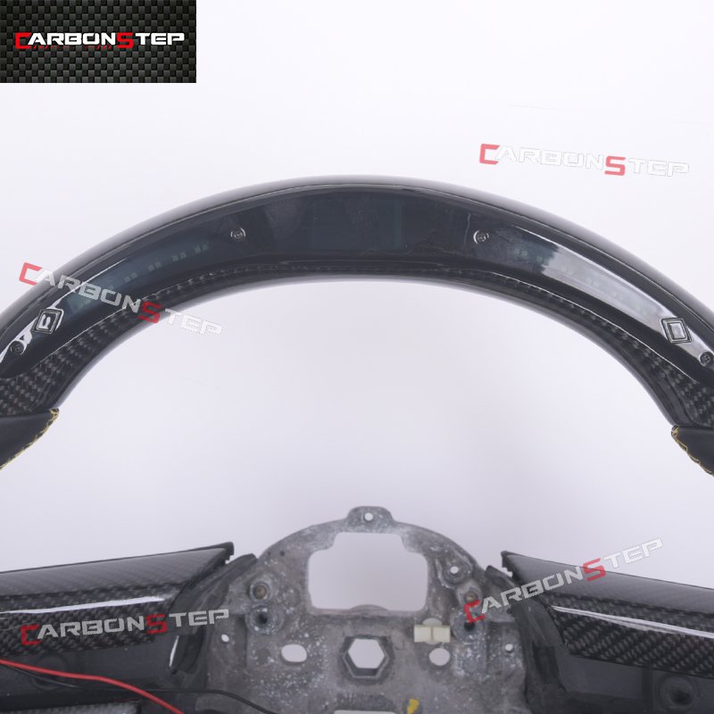 LED Shift Light Racing Real Carbon Fiber Steering Wheel For Ford Mustang Gt Car Steering Wheel