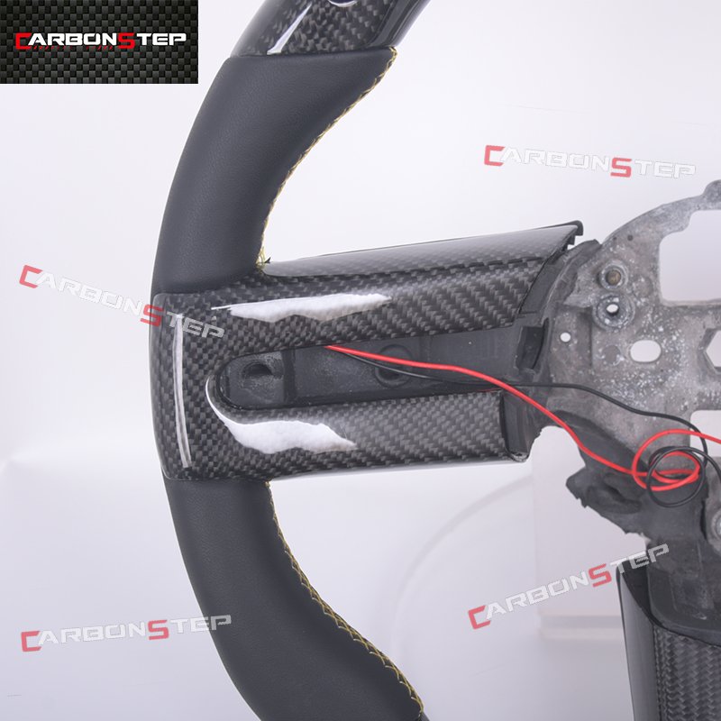 LED Shift Light Racing Real Carbon Fiber Steering Wheel For Ford Mustang Gt Car Steering Wheel