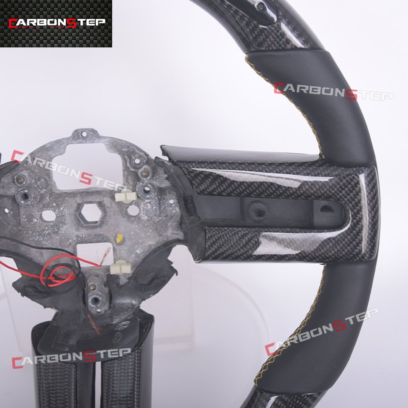 LED Shift Light Racing Real Carbon Fiber Steering Wheel For Ford Mustang Gt Car Steering Wheel