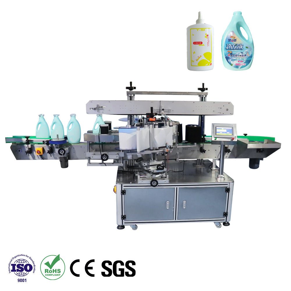 Automatic Flat Top Surface Sticker Labeler Flat Square Bottle Labeling Machine Flat Round Bottle Double Side Labeling Machine