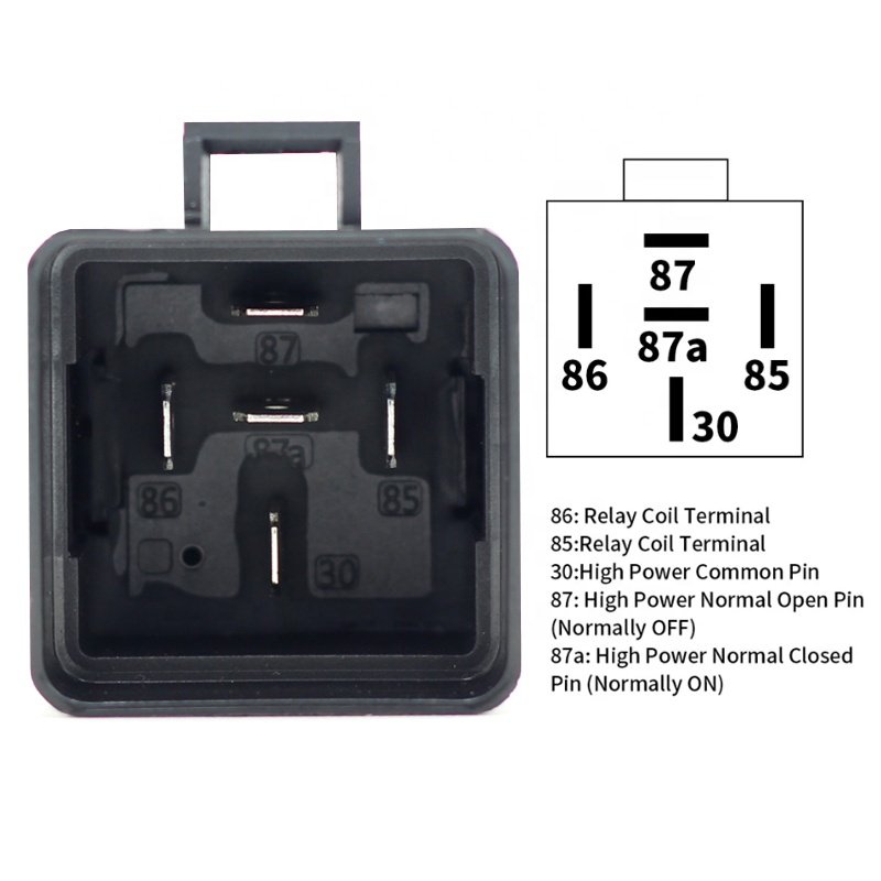 Waterproof 12V 40A Heavy Duty 14AWG SPDT 5 Pin Auto Relay