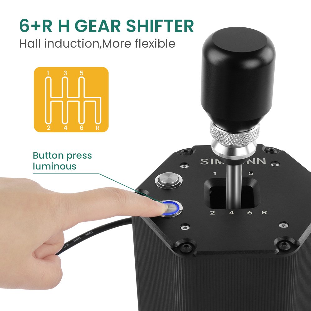 SIMSONN high quality Logitech 6 Speed Gaming Driving Force Shifter sim racing shifter For G29 sim Racing simulator car
