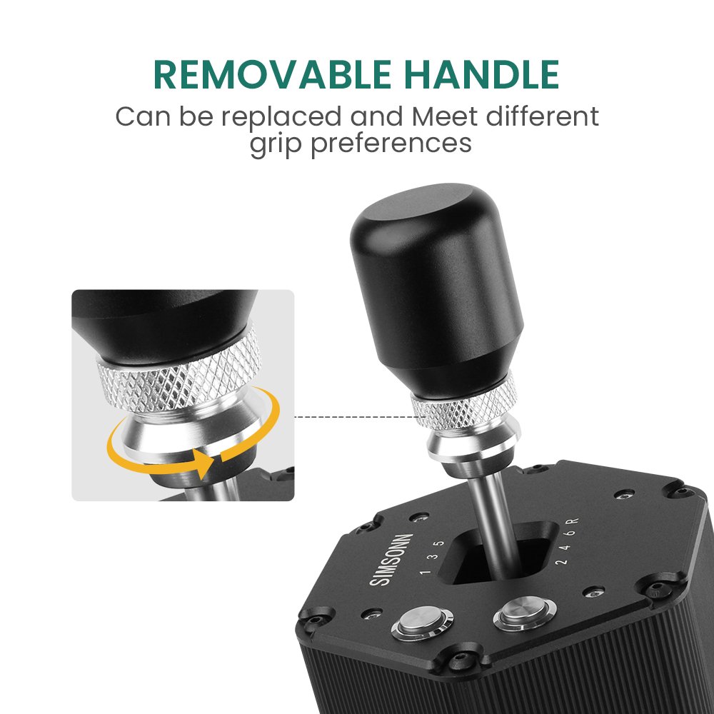SIMSONN high quality Logitech 6 Speed Gaming Driving Force Shifter sim racing shifter For G29 sim Racing simulator car