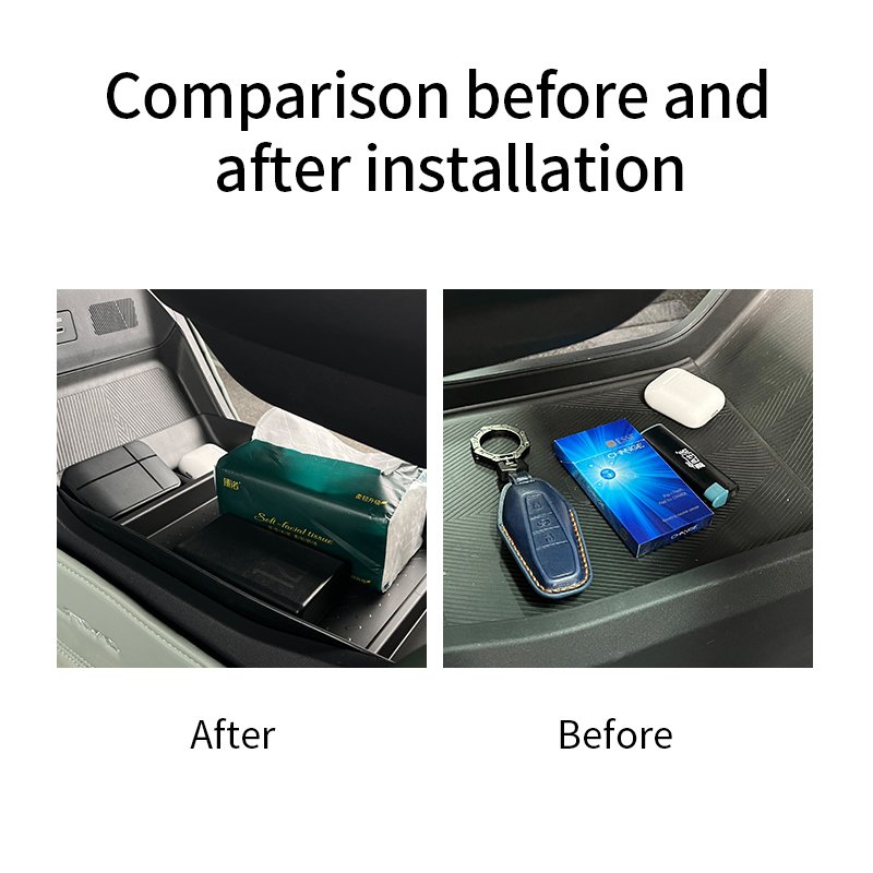 2024 High Quality Chery ICAR 03 Car Organizer Central Control Lower Storage Box Armrest with High Comfort Accessory