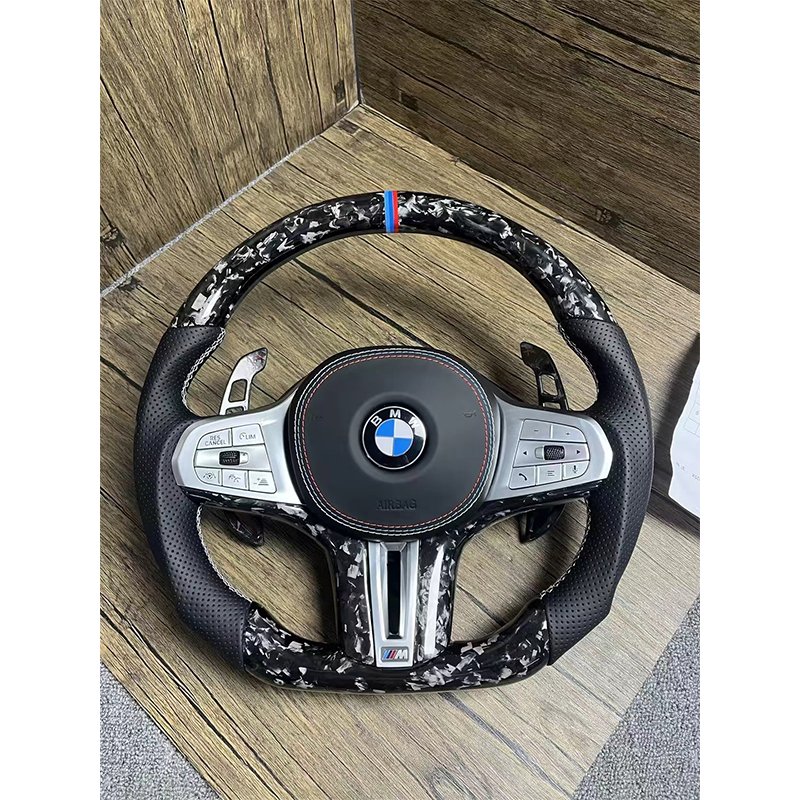 Racing Car Steering Wheel carbon fiber Suede steering wheel For Bmw series 1-7 X1 X2 X3 F8x E36 E46 E70 F46 F52 F80