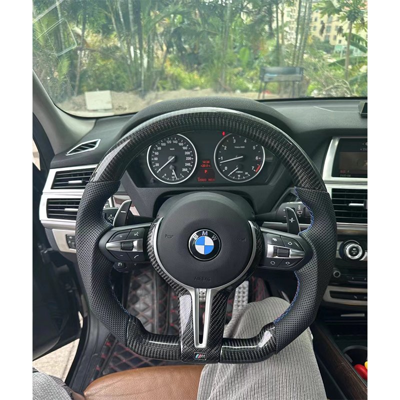 Racing Car Steering Wheel carbon fiber Suede steering wheel For Bmw series 1-7 X1 X2 X3 F8x E36 E46 E70 F46 F52 F80