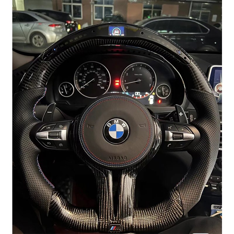 Racing Car Steering Wheel carbon fiber Suede steering wheel For Bmw series 1-7 X1 X2 X3 F8x E36 E46 E70 F46 F52 F80