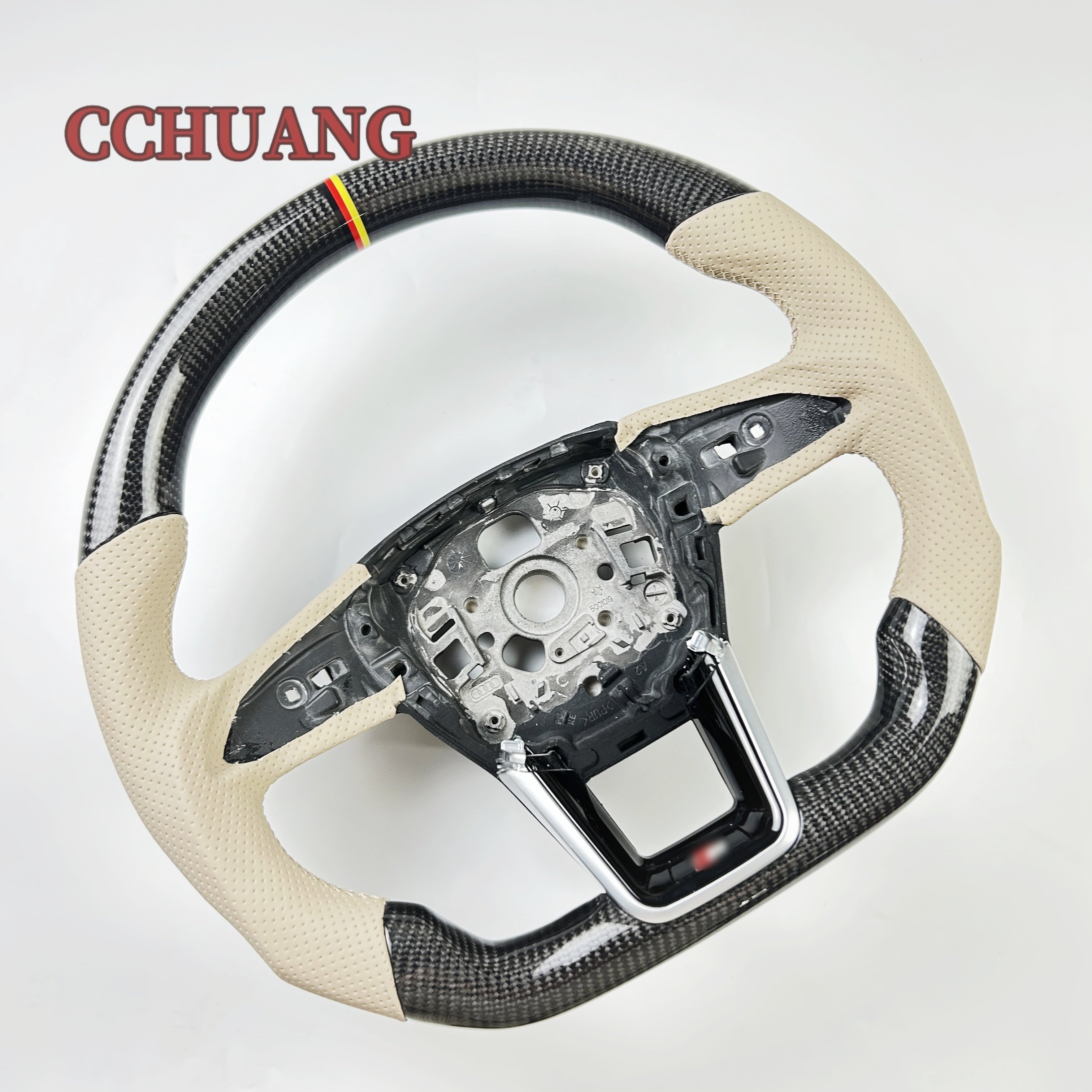 Wholesale custom carbon fiber steering wheel for Audi A7 S7 RS7 A6 S6 RS6 C8 A8 A6L S8 Q6 LED steering wheel