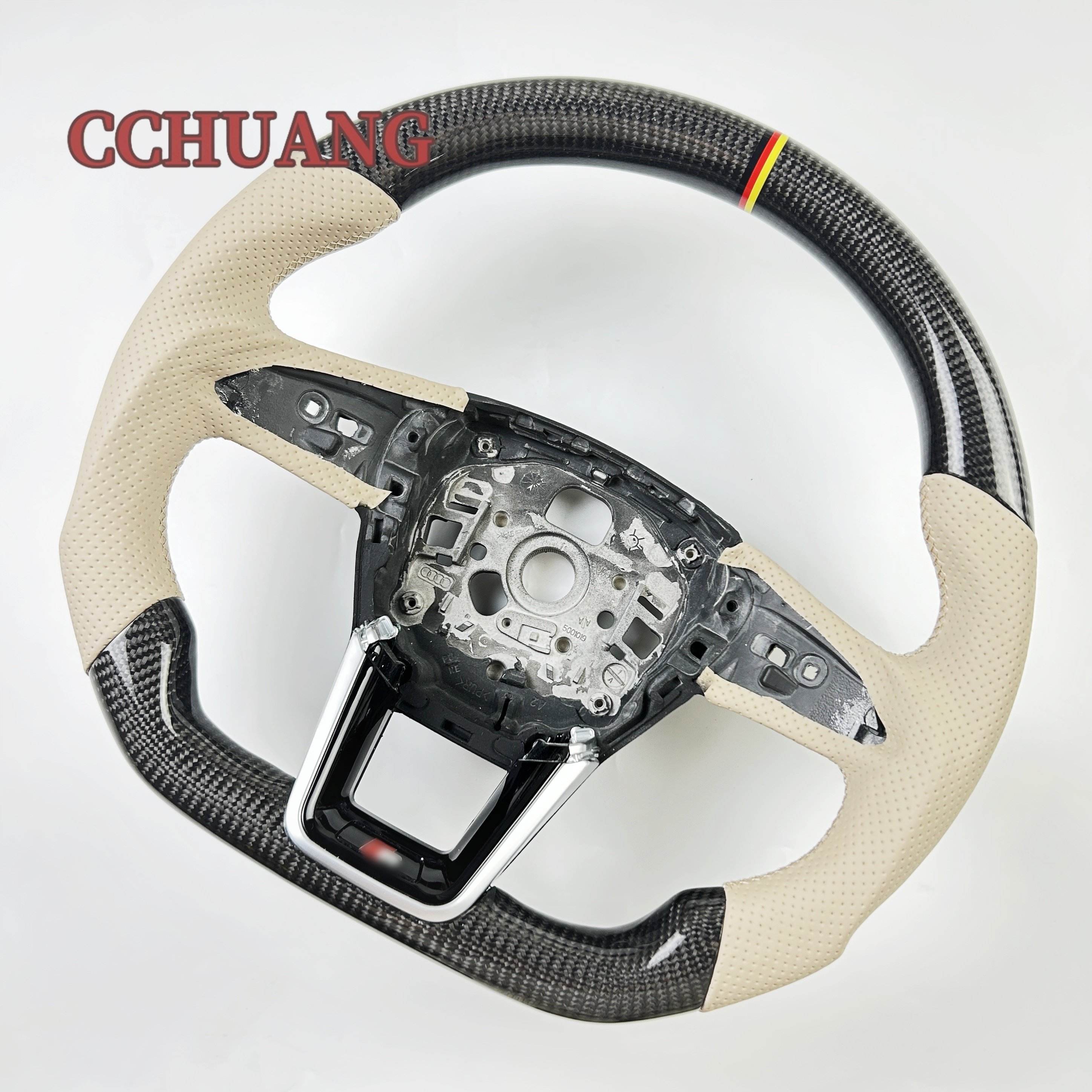 Wholesale custom carbon fiber steering wheel for Audi A7 S7 RS7 A6 S6 RS6 C8 A8 A6L S8 Q6 LED steering wheel