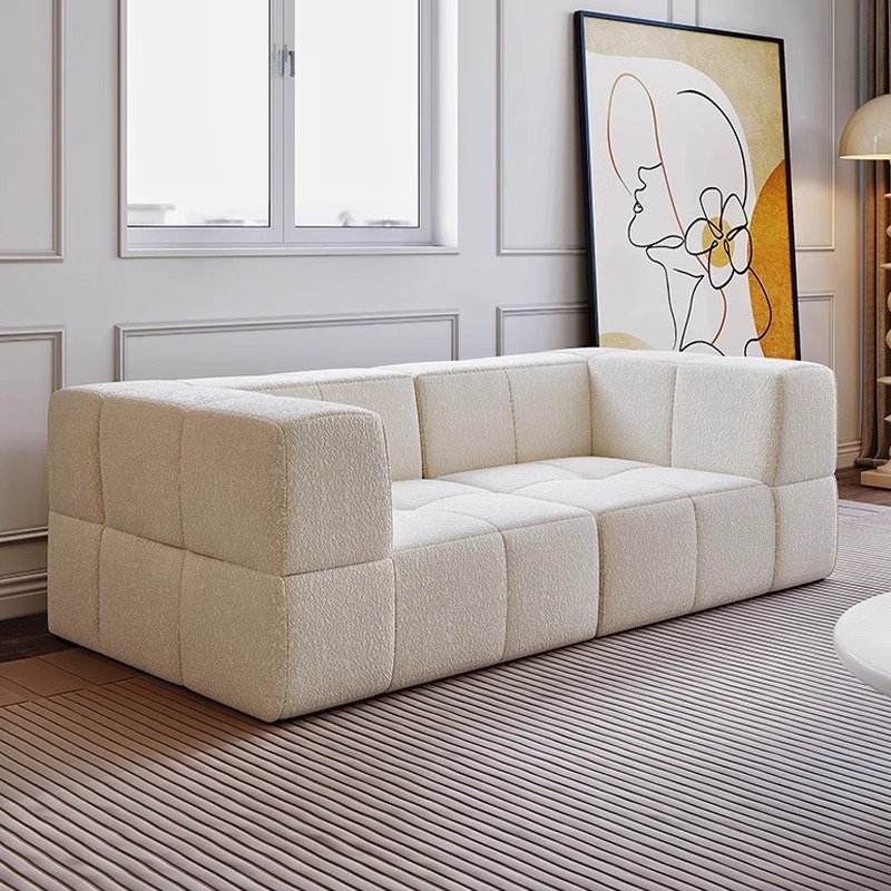 Modern Cream Vacuum Sponge Sectional Couch Inflatable sealed Compressed Modular Corner Sofa Living Room Furniture Packing in Box