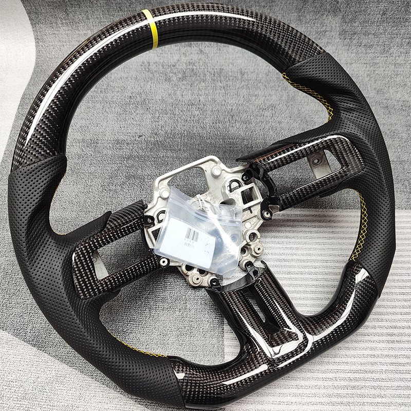 2024 Hot Carbon Fiber Steering Wheel Car Steering Wheel For Ford Mustang