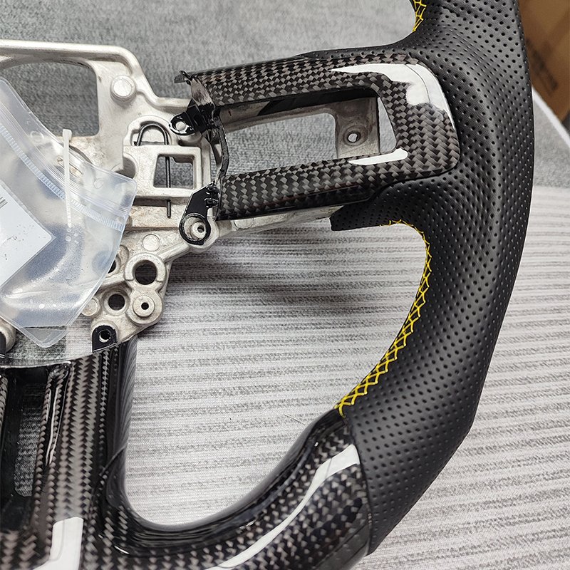 2024 Hot Carbon Fiber Steering Wheel Car Steering Wheel For Ford Mustang