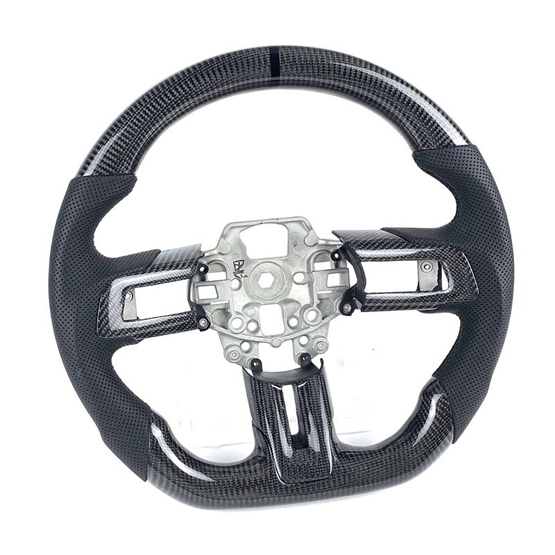 Car interior accessories carbon fiber steering wheel for Ford Mustang GT Shelby GT500 GT350 2015 -2022