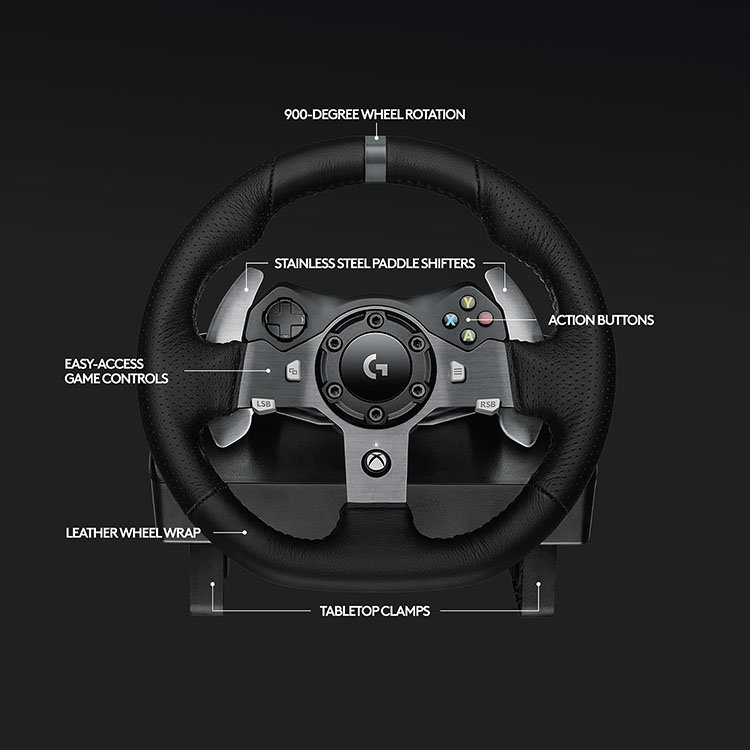 Simulador Volante Hall Pedals Dual-motor Feedback Driving Force Racing Set Logitech G920 Racing Steering Wheel for XBox PC