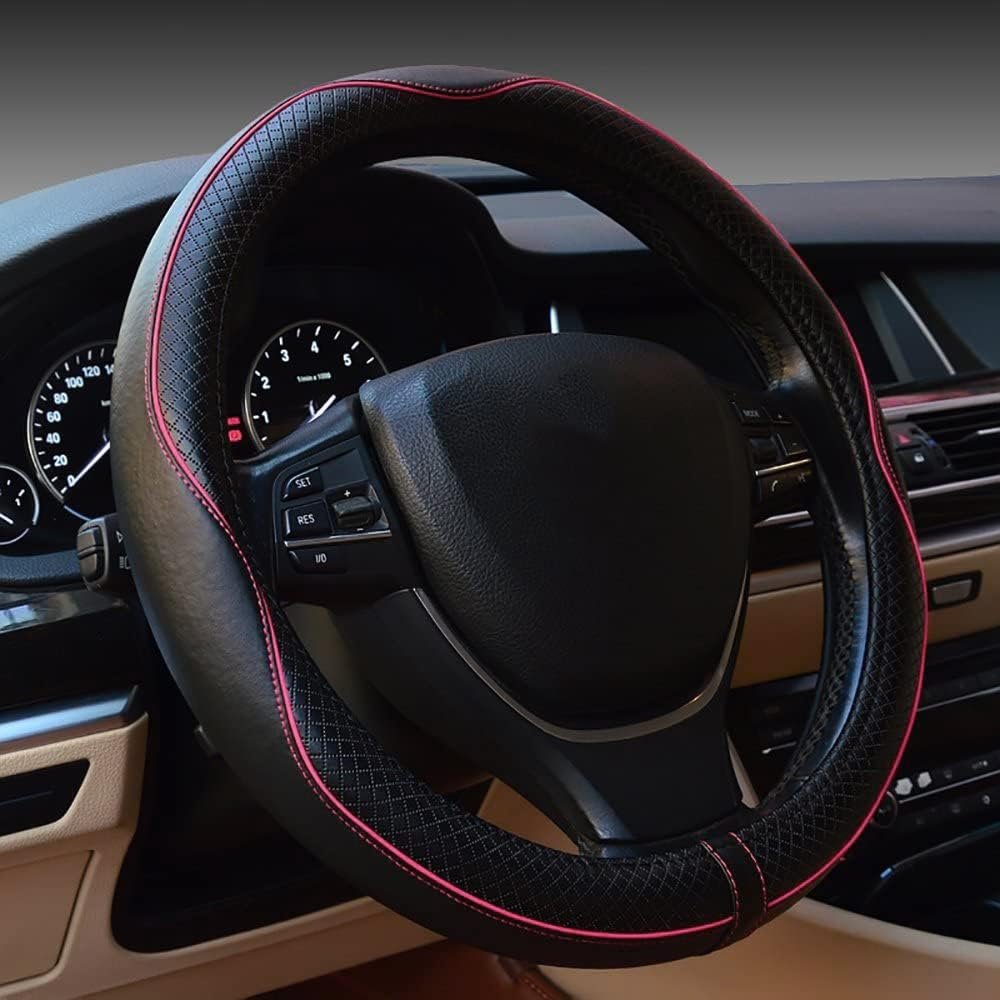 Car Steering Wheel Cover, Anti-Slip, Safety, Soft, Breathable, Heavy Duty, Thick, Full Surround, Sports Style
