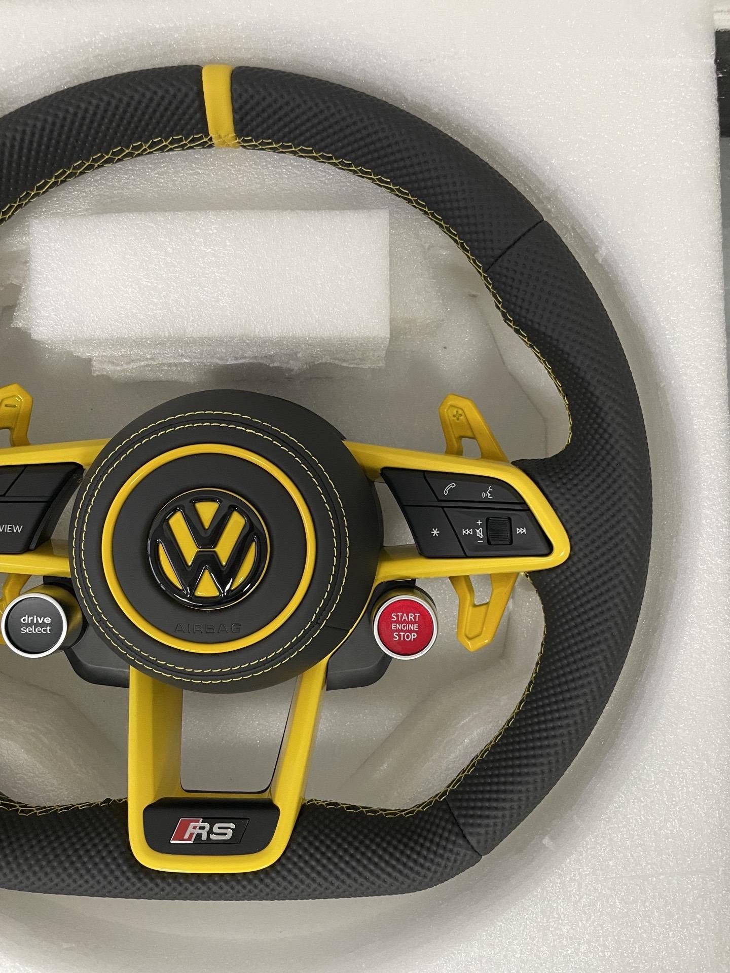 Full Leather Carbon Fiber Steering Wheel for Volkswagen VW Polo MK Golf 5 6 7 7.5 6R R Passat CC Gti Gte