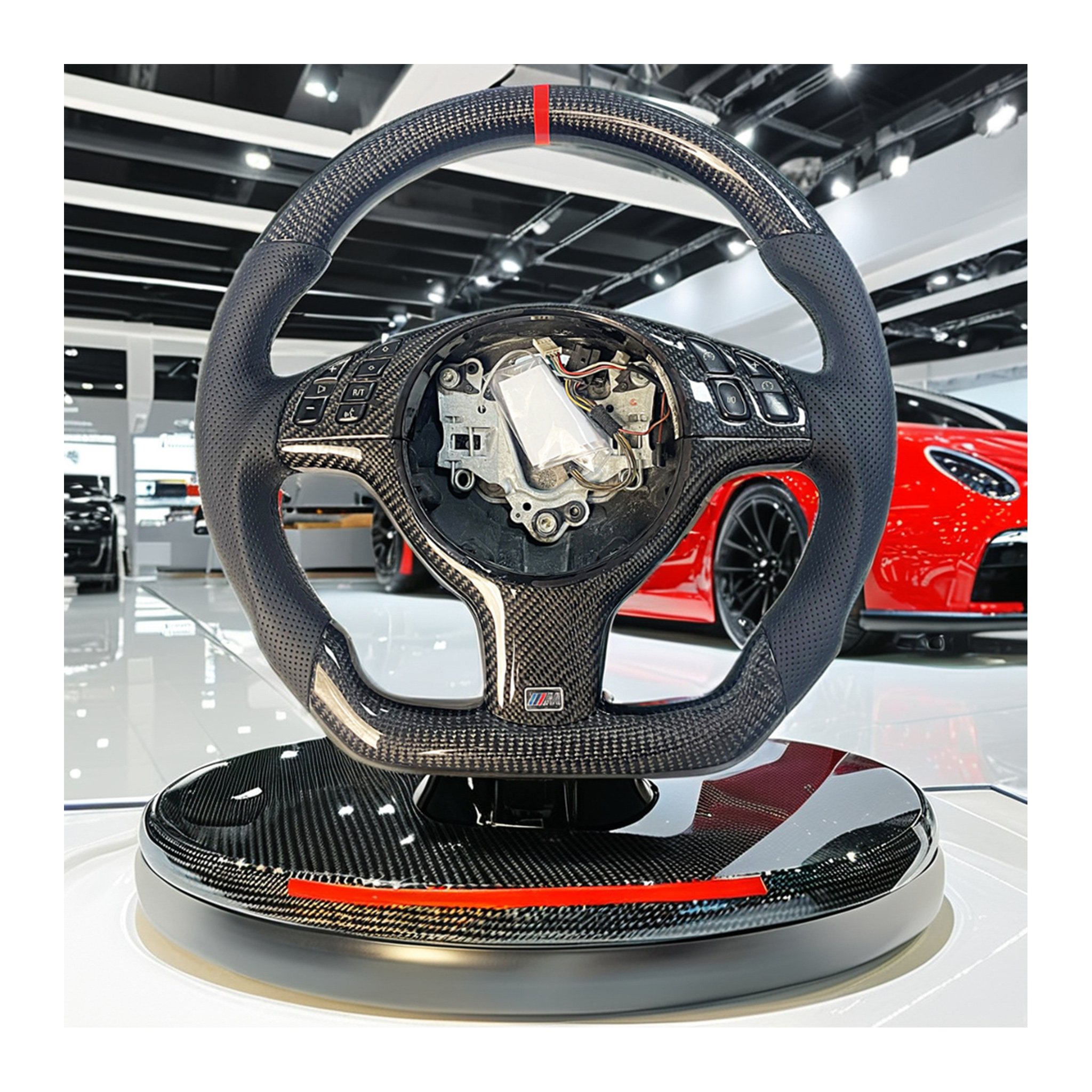 2021 Latest Suede Carbon fiber Car steering wheel for BMW 3 Series E46 318 320 325 330 Alcantara