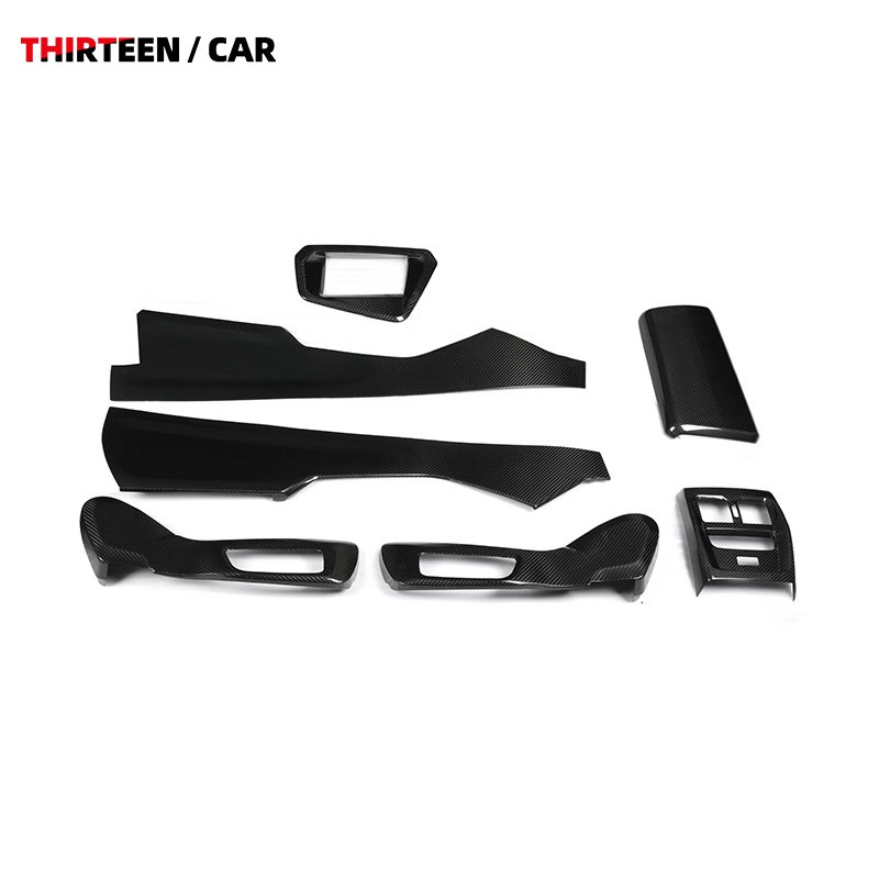 Dry Carbon Fiber Interior Kit Seat Backrest Central Control Panel Cover for BMW M2 G87 M3 G80 G81 M4 G82 M440 Panel Trim Piece