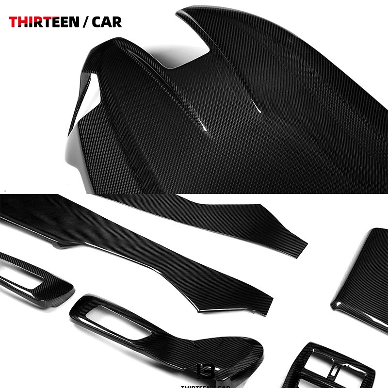 Dry Carbon Fiber Interior Kit Seat Backrest Central Control Panel Cover for BMW M2 G87 M3 G80 G81 M4 G82 M440 Panel Trim Piece