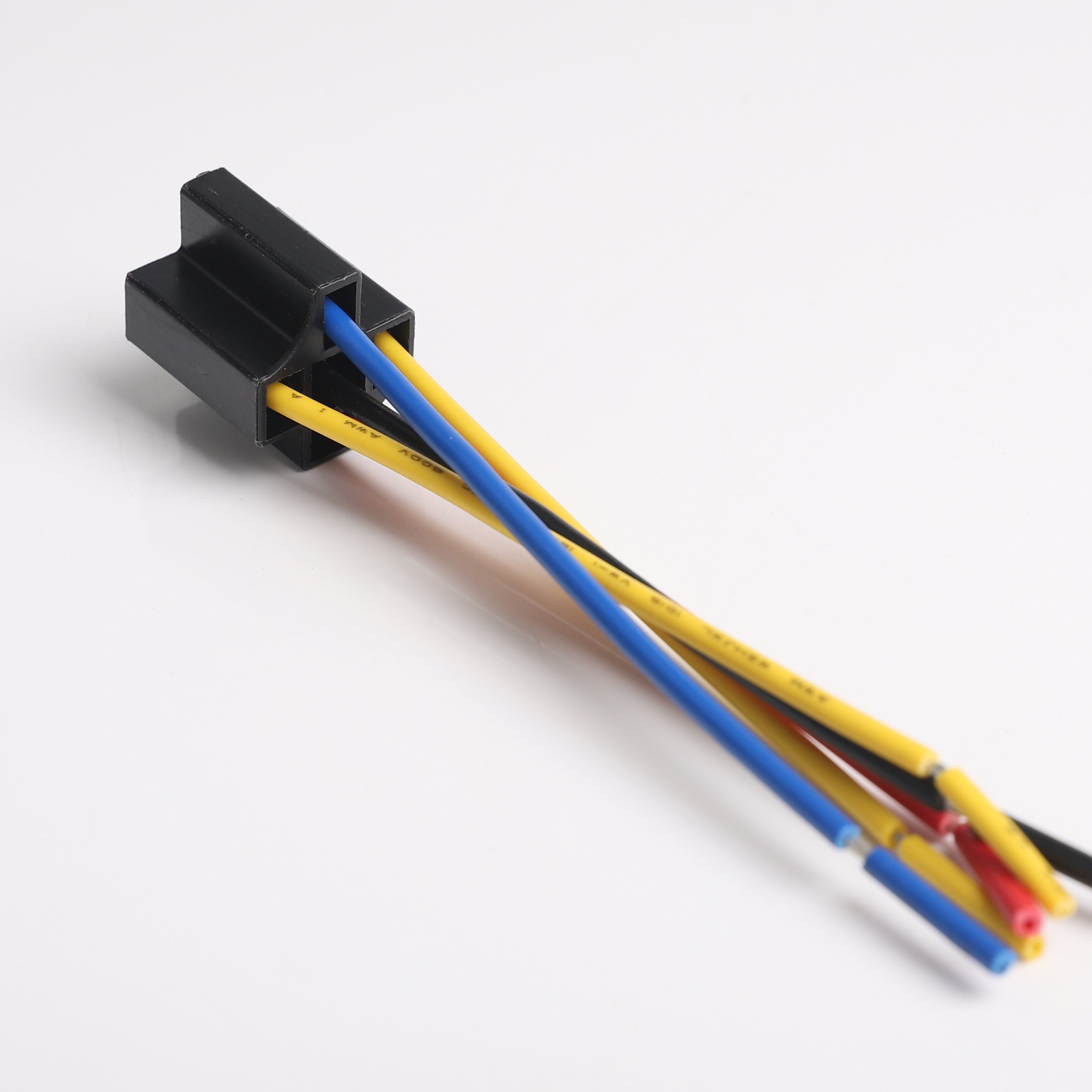 JD1912 12V 40A 4 Pin SPST Car Relay Harness Sockets with Color-Labeled Wires for Automotive Truck Van Motorcycle Boat