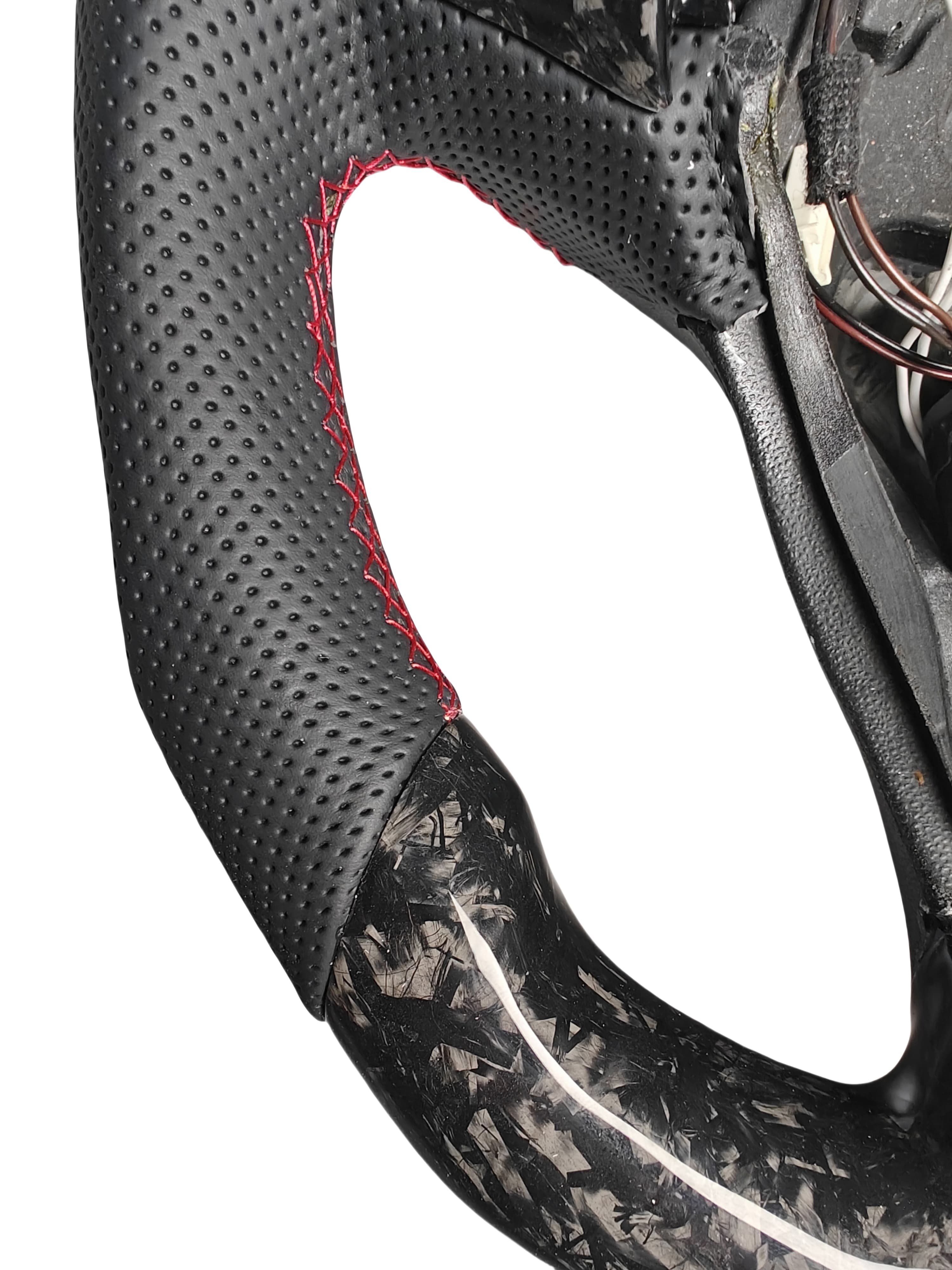 Custom 100% Real Carbon Fiber Leather Alcantara LED Performance Display Car Steering Wheel Fit for Fiat Abarth 595 595C 695